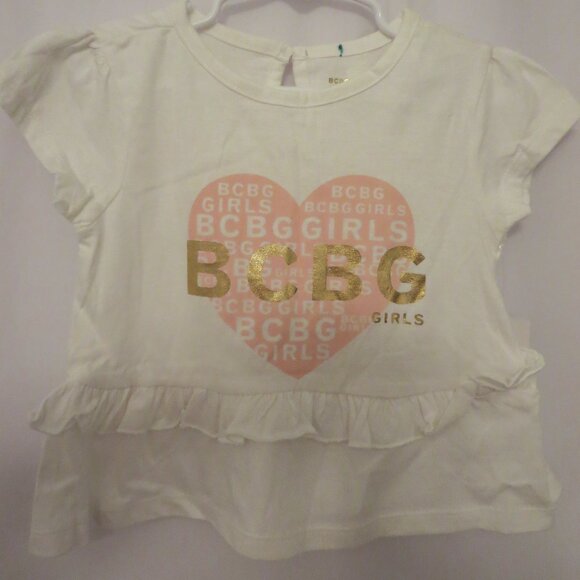 BCBGMaxAzria Other - BCBG Toddler Blouse Pink White‎ and Gold